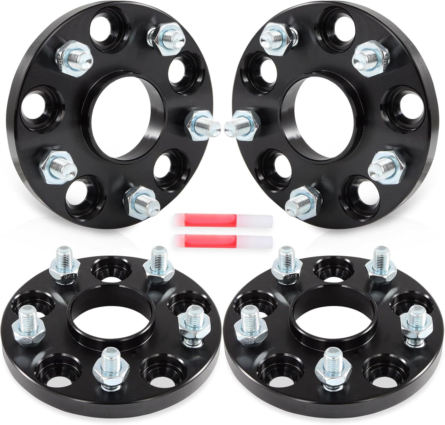 SCITOO 4Pcs 5x114.3 Hubcentric Wheel Spacers 15mm Bore 60.1mm Fit for Toyota Camry for Toyota for RAV4 for Tacoma for Highlander 5x4.5 Studs 12x1.5 5Lug Wheel Spacers