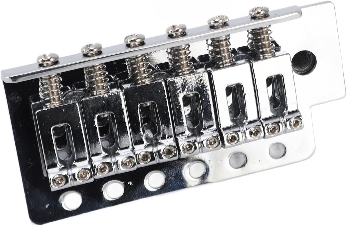 Left Handed Vintage Zinc Alloy Electric Guitar Tremolo Bridge Set with 52.5mm String Spacing Easy Installation for ST Guitars Professional Musicians and Guitar Enthusiasts