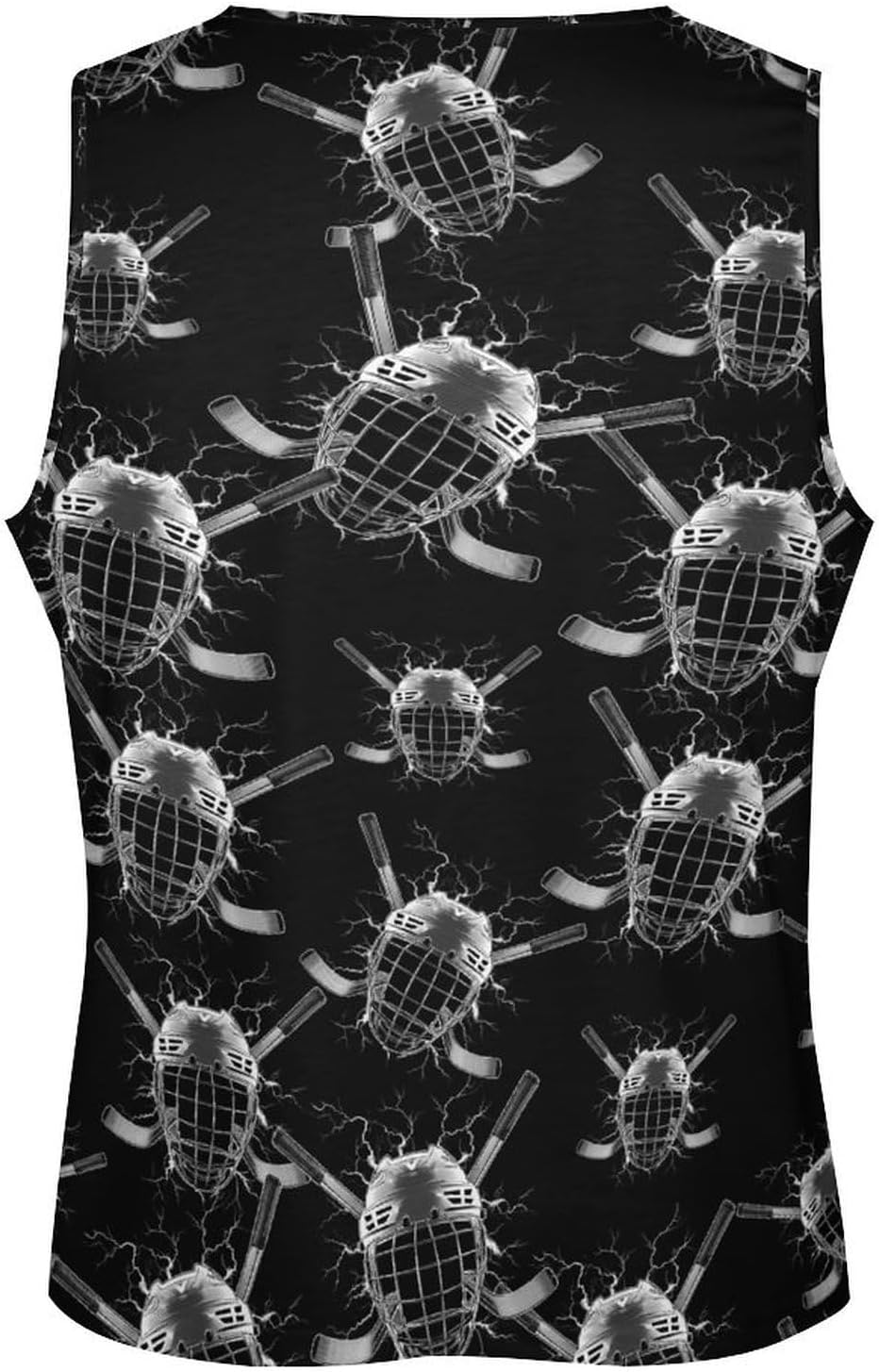 Thunder Ice Hockey Men's Tank Tops Sleeveless Muscle Shirts for Men Lightweight Vest Crew Neck T-Shirts