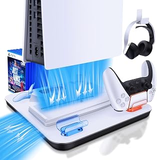 TNP Cooling Stand for PS5 Slim & PS5 Console - 4 Speed Modes Vertical Cooling Station for Playstation 5 Slim Disc & Digita Price In India