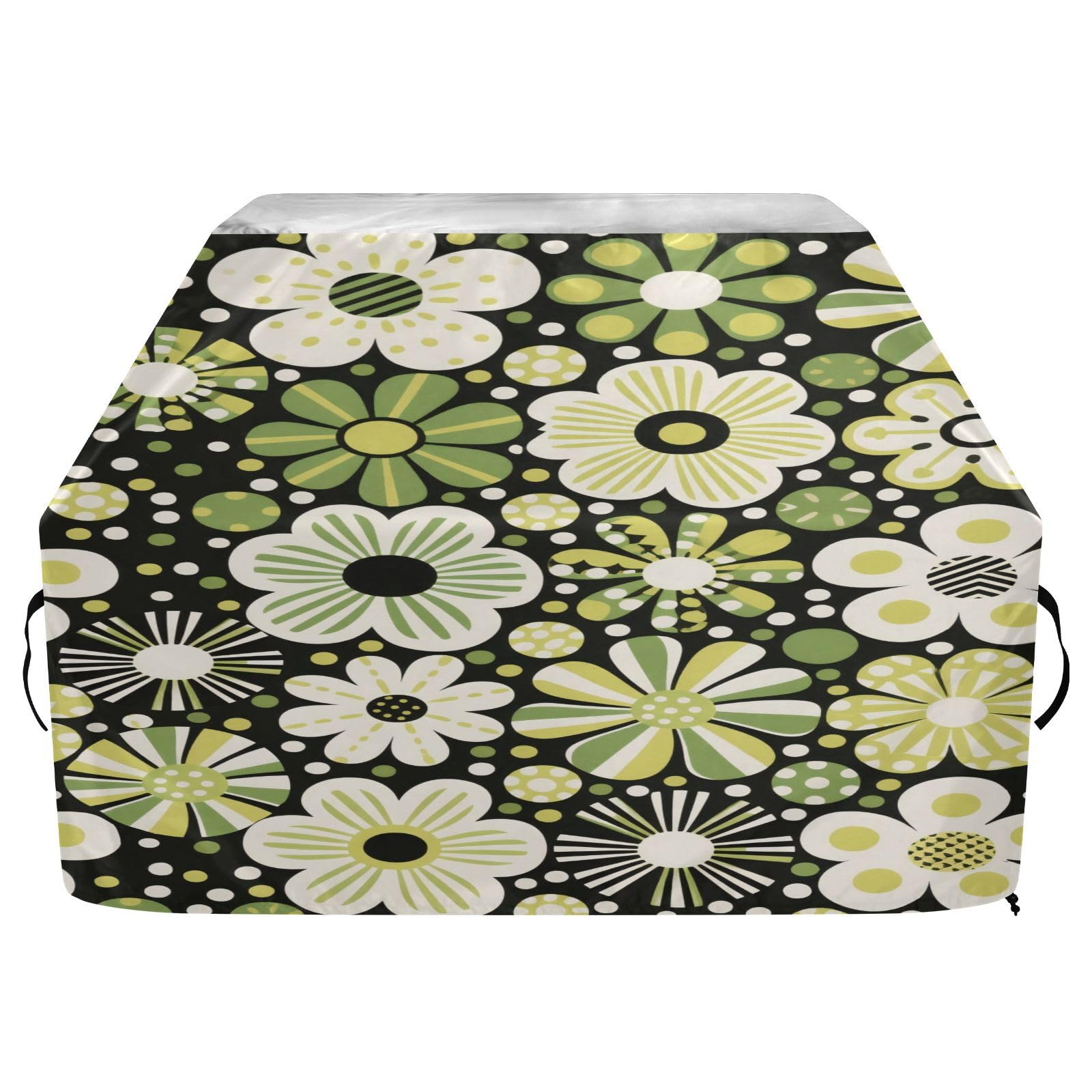 Copertura per barbecue da 165 cm, resistente, anti-UV, per esterni, copertura per barbecue, verde a pois