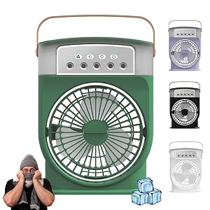 Portable Air Conditioners Personal Evaporative Air Cooler 3 Speeds Cool Mists Small Air Conditioner Fan Desktop Cooling Fan