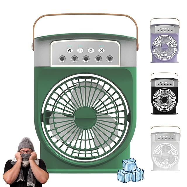 Portable Air Conditioners Personal Evaporative Air Cooler 3 Speeds Cool Mists Small Air Conditioner Fan Desktop Cooling Fan