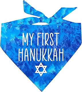 My First Hanukkah Dog Bandana (Royal Scrunch, OS350)