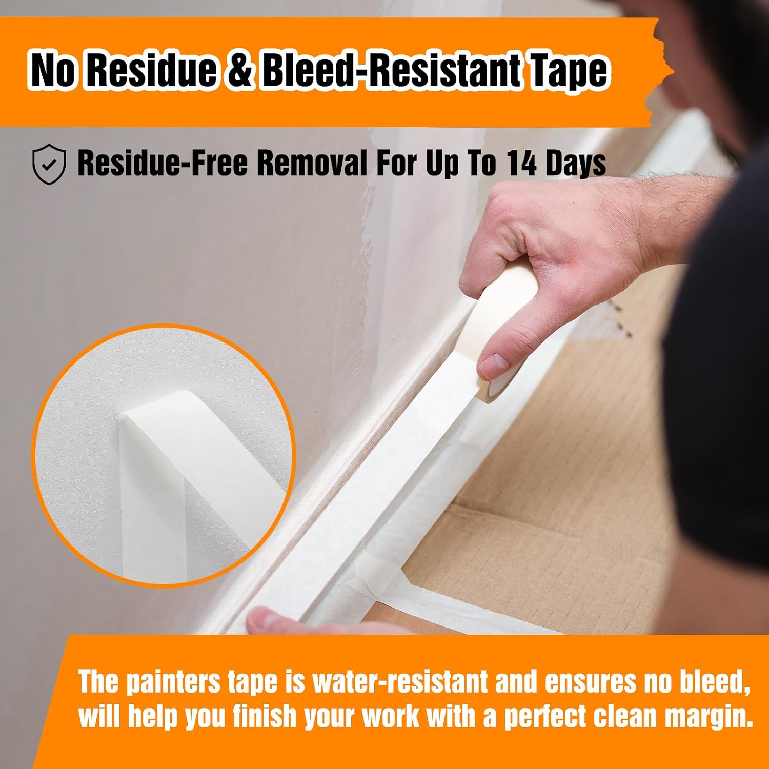 Masking Tape 1 Inch, 20 Rolls x 55yd (1100yds in Total), Painters Tape for Painting Labeling Arts Crafts, Easy Removal, No Residue (0.94in White)
