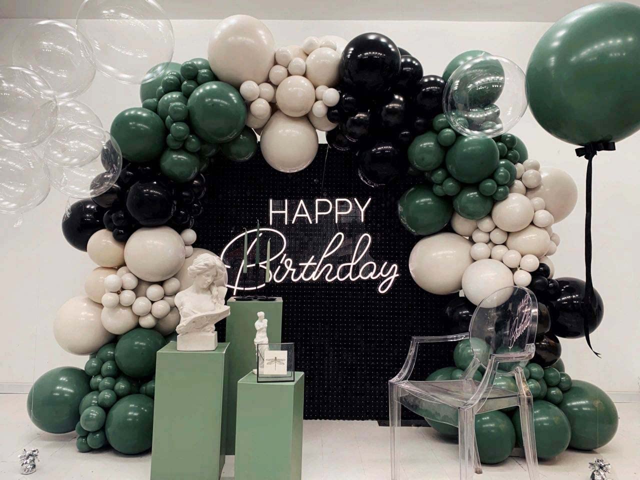 Kate Panneau Mural Scintillant Carré à Paillettes - Noir Fond Photo Brillant Décoration pour Anniversaires, Fêtes, Mariages et Festivités 30×30 cm (24 Pièces)