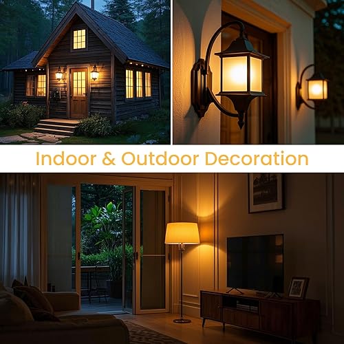 Miniatura 5 de Bombillas de luz naranja, A19 LED de Navidad, bombillas naranjas para exteriores, equivalente a 60 W, bombilla naranja E26 de 9 W, bombilla naranja