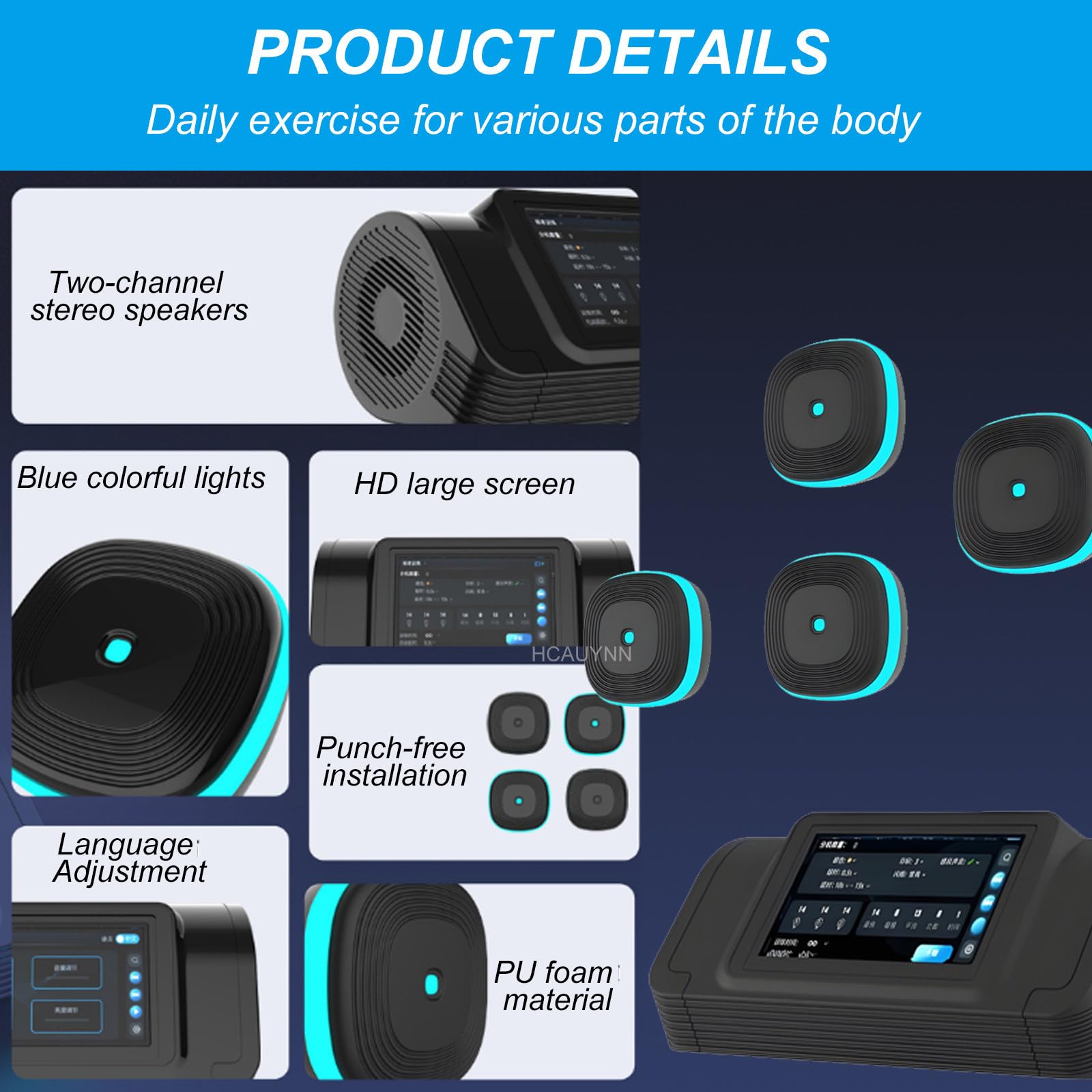 Split Music Boxing Machine, con Strisce di Luci Colorate A LED/Altoparlanti Musicali A Doppio Canale, per Allenamento di Concentrazione E Agilità per Adulti/Bambini,6Target