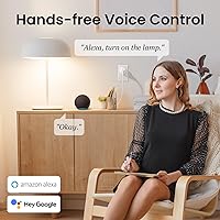 Vista 2 de GHome Smart Plug Mini, WiFi Smart Outlet Plug Works with Alexa and Google Home, Timer Outlet with APP Control, 2.4GHz Network Only, No Hub Required