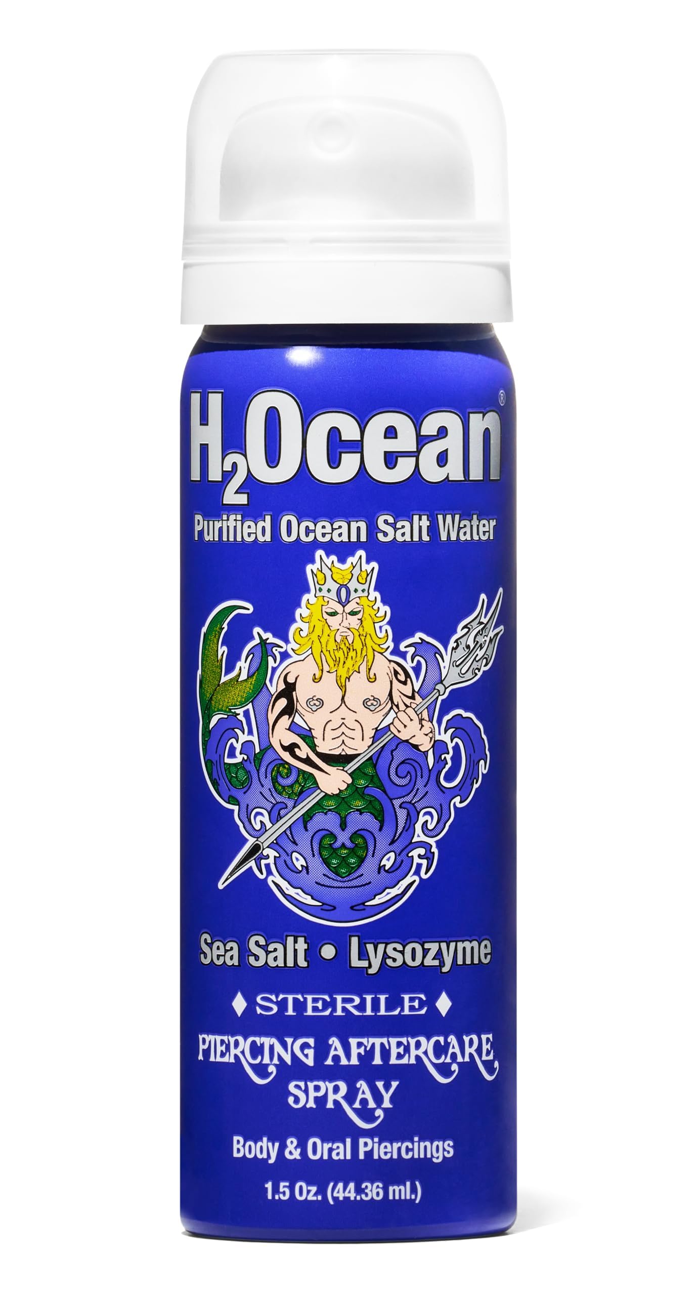 H2Ocean Piercing Aftercare Spray 1.5oz, Sterile Saline Solution, Wound Wash