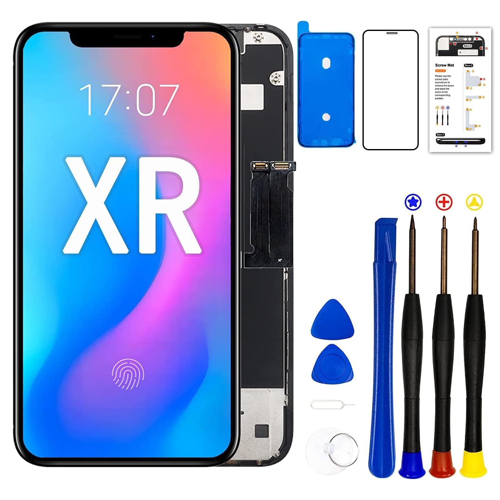 Dinow do wyświetlacza iPhone XR (czarny) 6,1