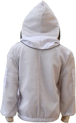 Miniatura 4 de Ropa y cuero Chaqueta ventilada de apicultura de 3 capas de protección completa Apicultores Chaqueta de abeja ultra ventilada con velo de esgrima