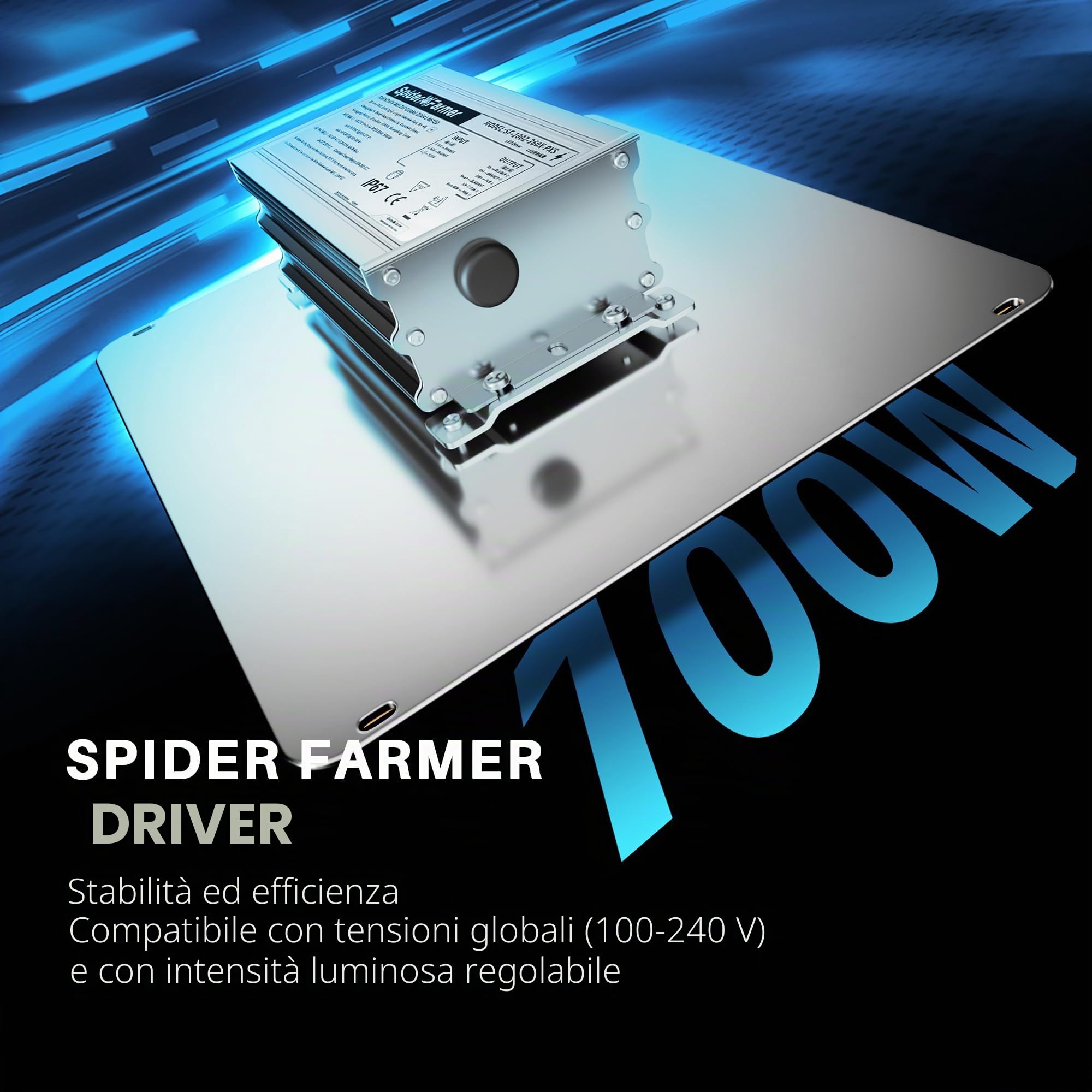 Spider Farmer Luce per la Crescita LED, 2 pezzi lampada a spettro completo per piante con diodi Samsung LM301B, 100 W, lampada per crescita da 60 x 60 cm, per interni, piante vegetali, fiori