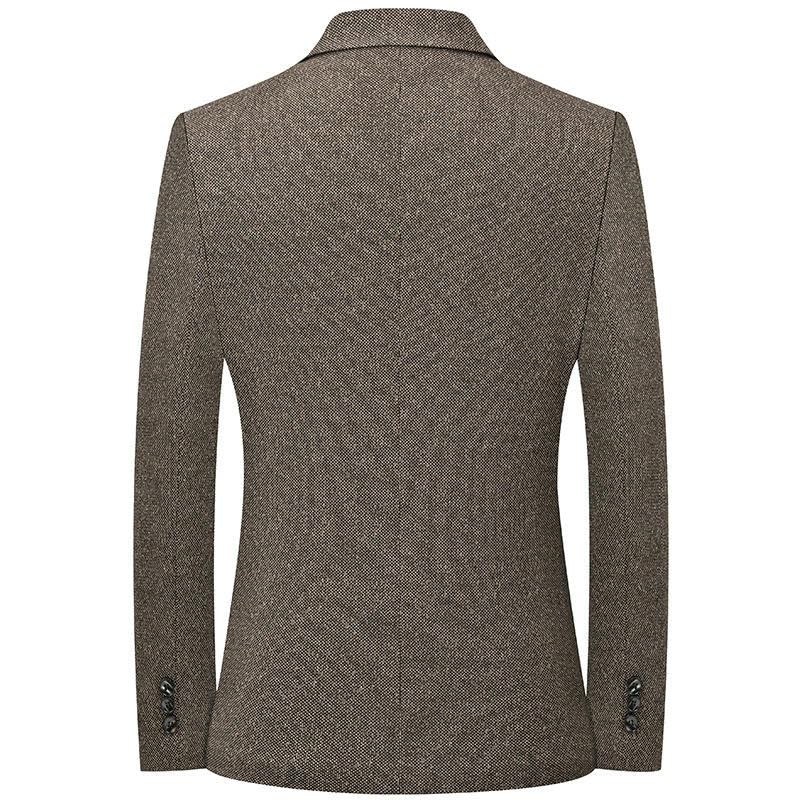 Men's Spring Autumn Business Casual Slim Fit Micro-Elastic Blazer3