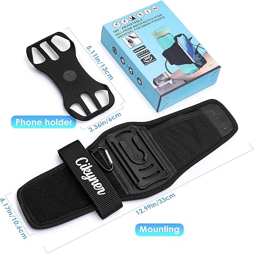 Miniatura 8 de Cikyner Correa para botella de agua, soporte para botella de agua para teléfono celular, giratorio de 360°, bolsa para botella de agua extraíble,