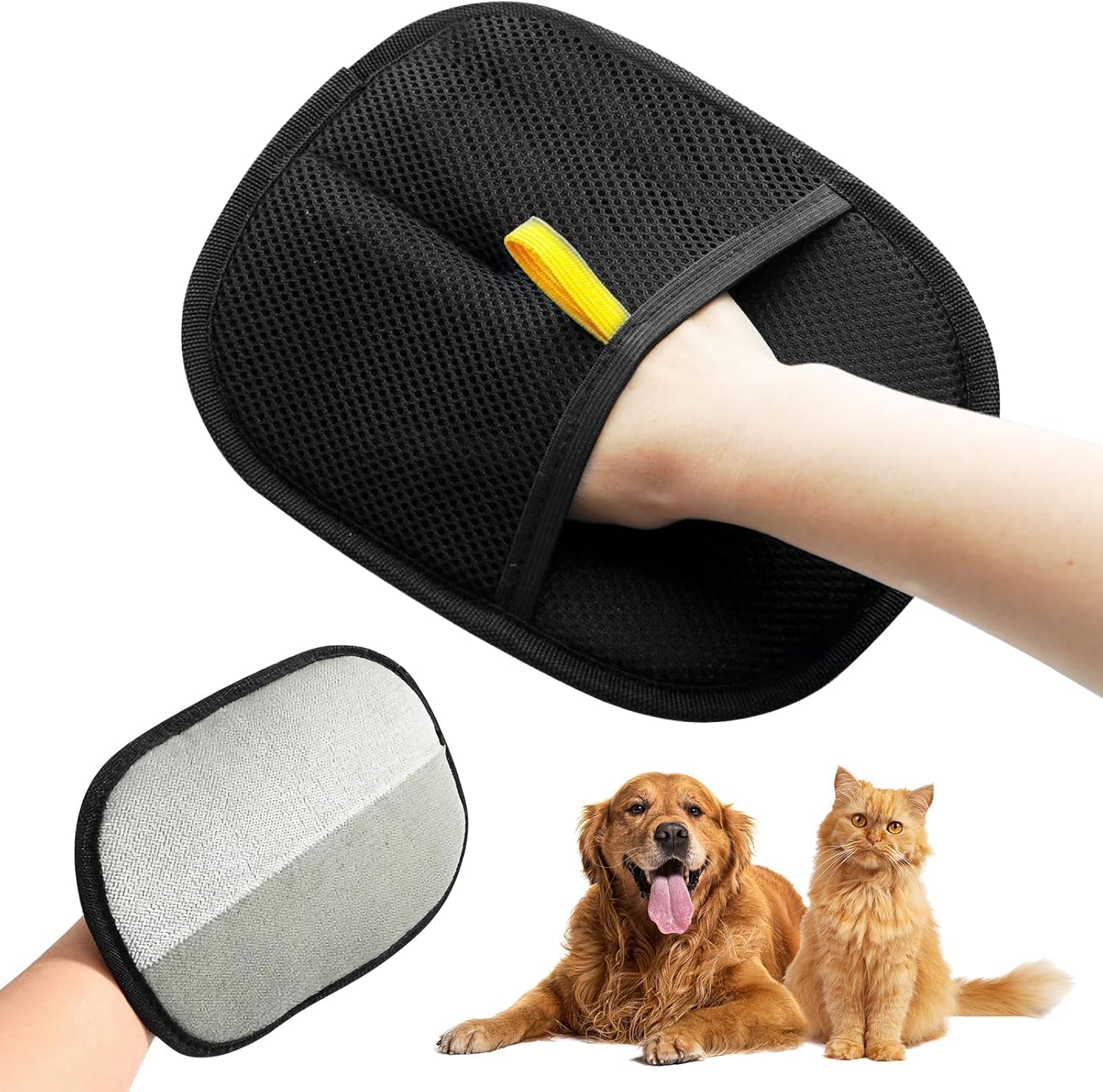 Gant Anti-Poils Pour Animaux - Élimine Poils De Chat/Chien Sur Canapé, Tapis, Sièges Auto