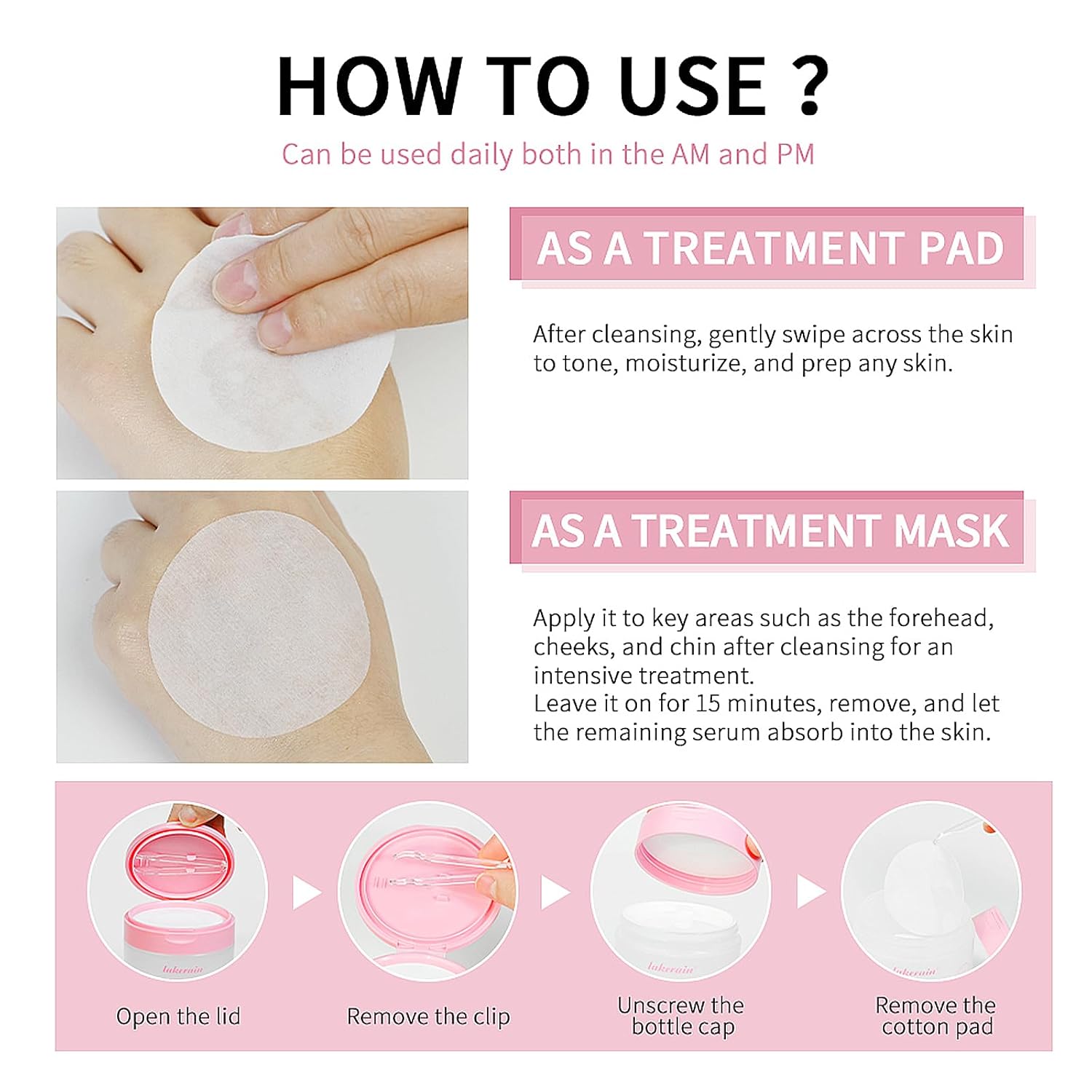 Collagen Facial Pads (80 Count),Exfoliating Resurfacing Pad for Face With Collagen，Peptides Oil-Free acne treatment face Pads for Peel & Radiance Deep Cleaning Effect Radiant Skin Renewal - Image 5