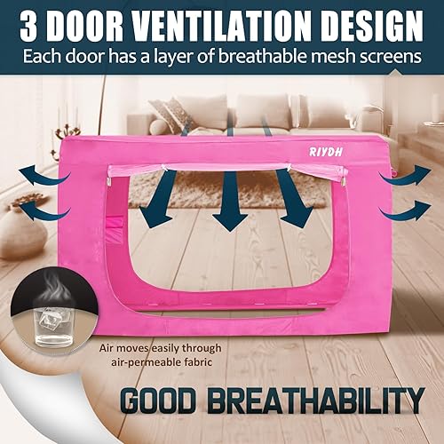 Miniatura 4 de Tienda de campaña para cama Queen - Tienda de campaña portátil de ensueño para niños y adultos, tiendas de campaña para dormir interiores 70% opacas