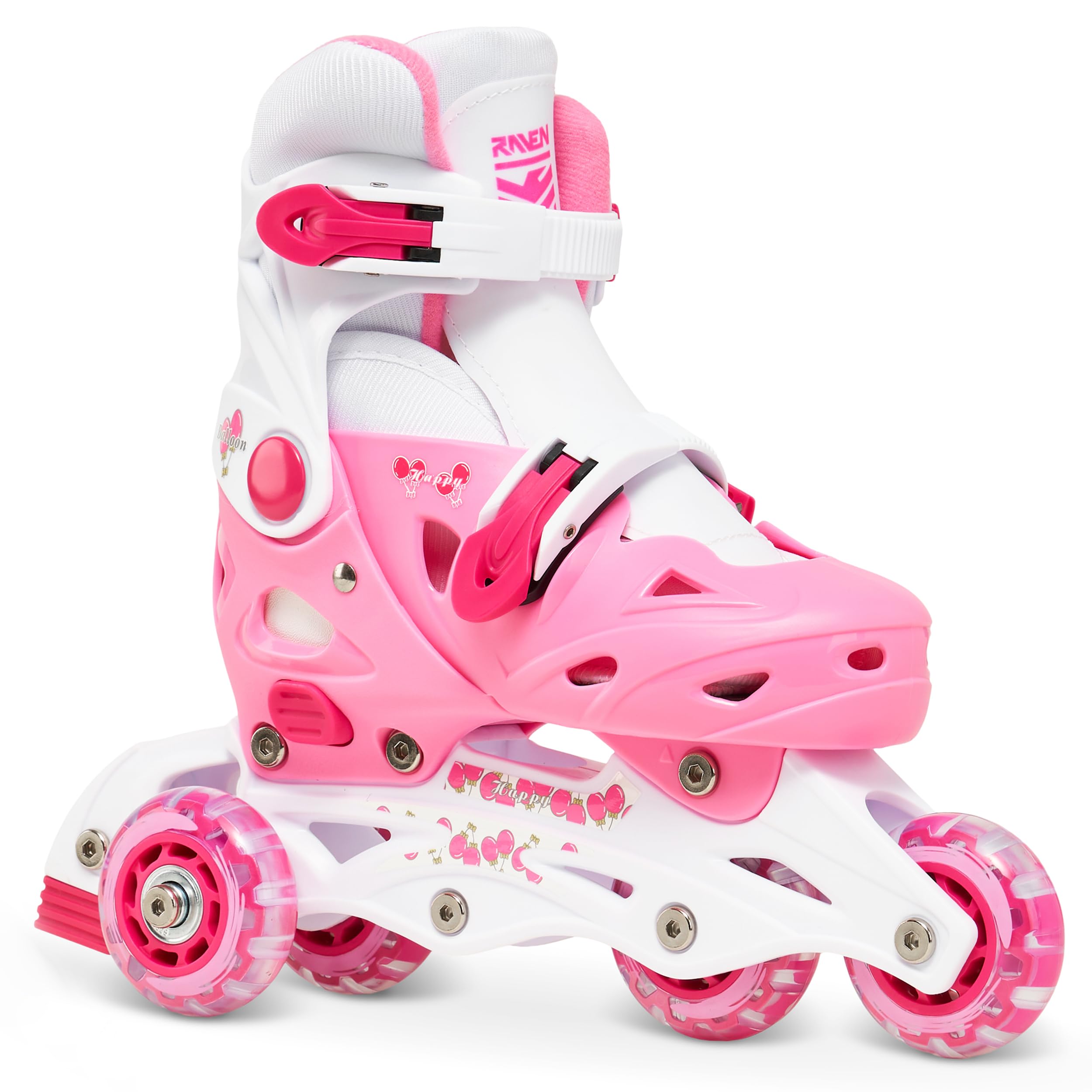 RAVEN 4in1 Inline Skates Triskates Rollschuhe Schlittschuhe Inliner für Kinder Mädchen Jungen verstellbar