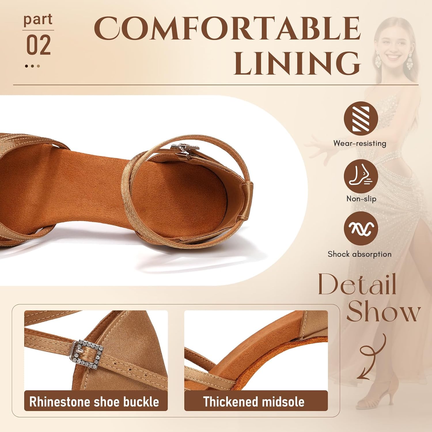 Women's Latin Ballroom Dance Shoes Satin Salsa Professiona Dance Shoes Suede Sole