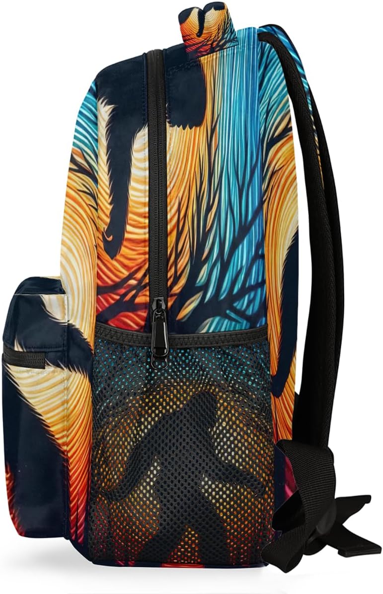 Pardick Galaxy Bigfoot Backpack for Kids Girls Boys Lightweight School College Students 18in Bookbag Large Capacity Computer Backpacks Laptop Rucksack Travel Gym Hiking Camping Daypack