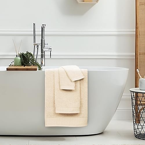 Miniatura 4 de GLAMBURG Juego de 6 toallas de 100% algodón ultra suave, contiene 2 toallas de baño de 28 x 55 pulgadas, 2 toallas de mano de 16 x 24 pulgadas y 2