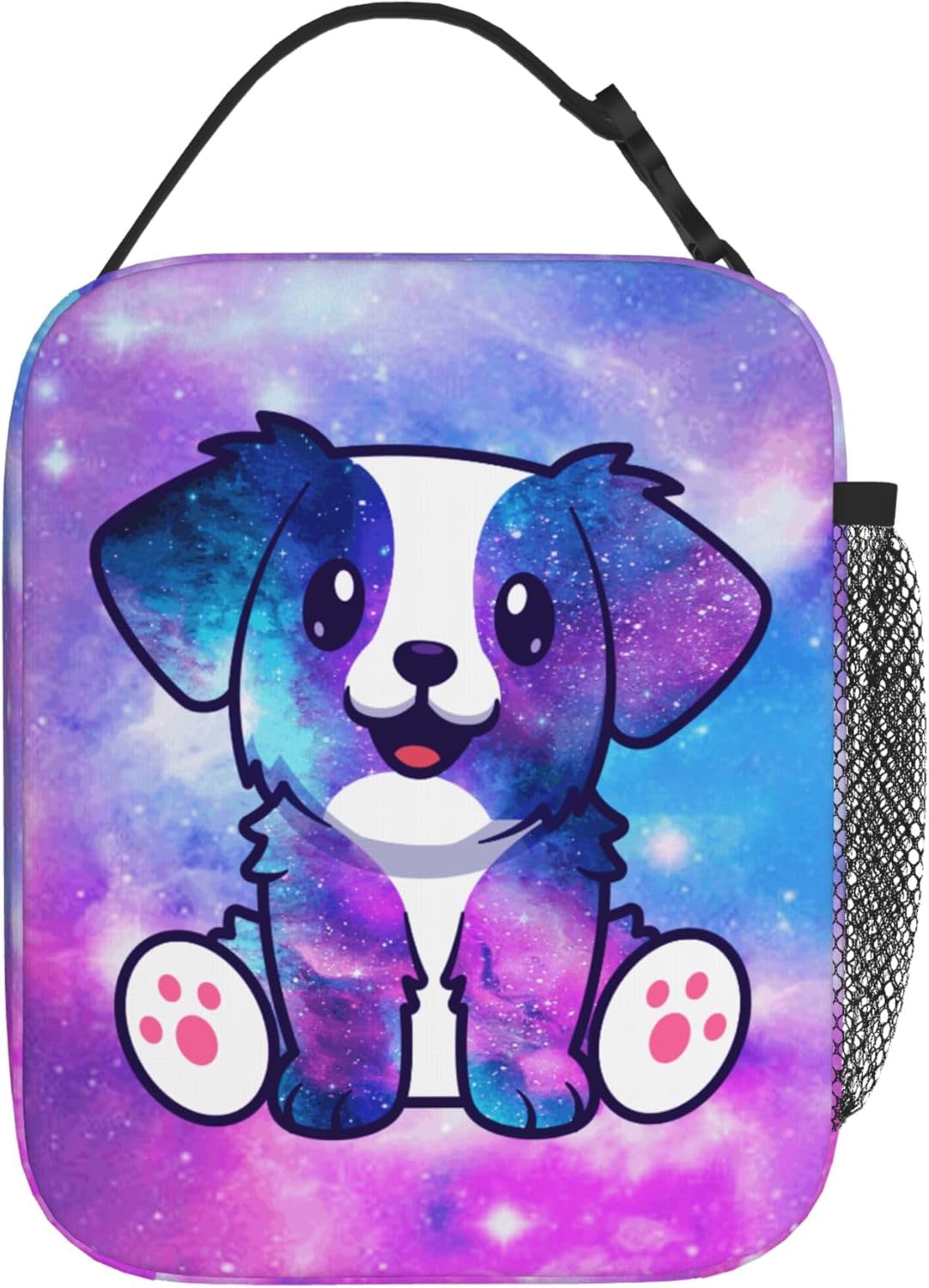 Galaxy Puppy Dog Lunch Box for Girls, Kids Insulated Lunch Bag with Detachable Handle, Cute Dog School Lunchbox for Kids Travel & Picnic image 2