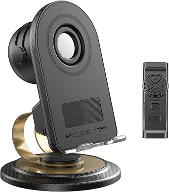 Bluetooth Induction Speaker Phone Stand for iPhone Android with Remote