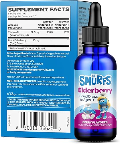 Vista 78 de The Smurfs - Gomitas nootrópicas para niños con vitamina B12 y L-teanina, gomitas de enfoque láser para suplementos de concentración y memoria