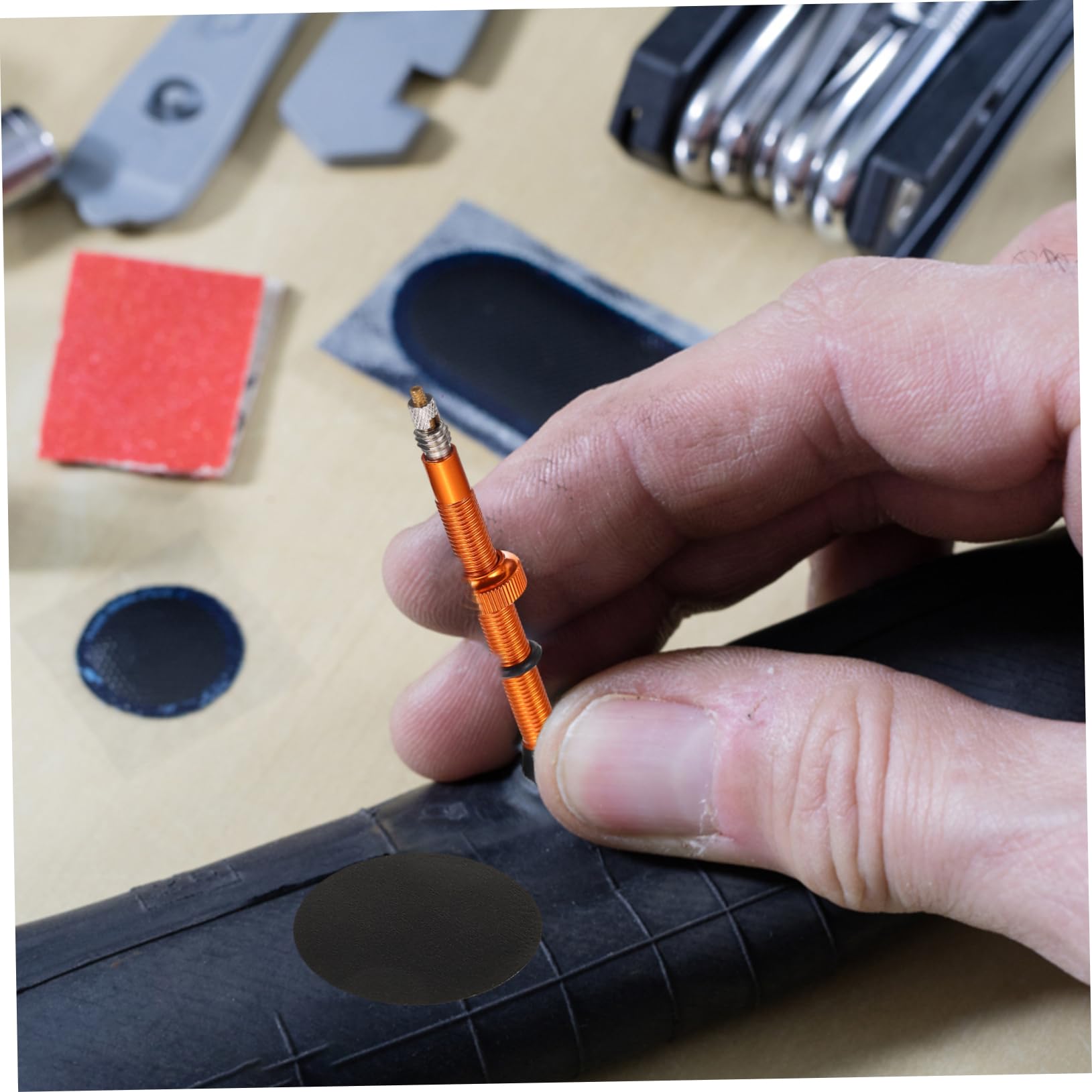 FOYTOKI 20pcs Bike Tire Repair Patches Bicycle Tire Patch Bulk Adhesive Patches for Bike Repair Maintenance