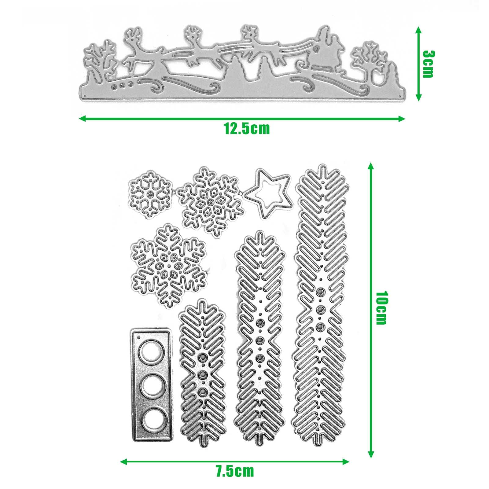Set 14 Forme Natalizie In Acciaio - Fiocchi Di Neve, Alberi, Pupazzi, Per Decorazioni Fai Da Te, Lavabili - Foto 11