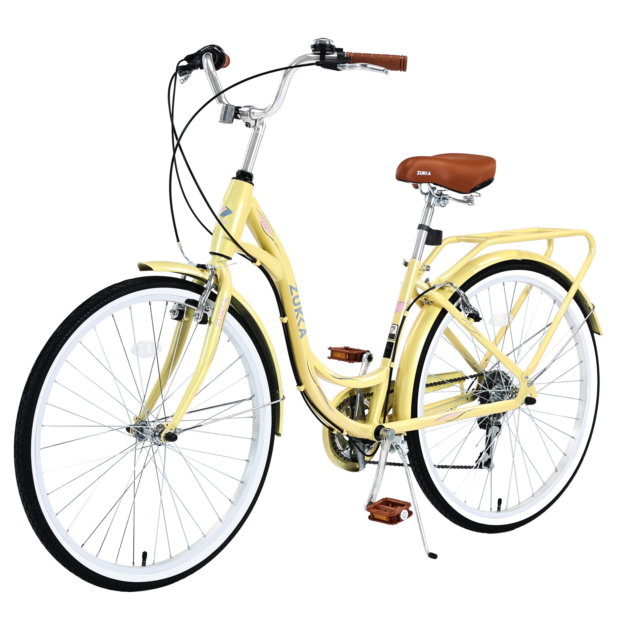 Amazon.com : FOMAS Cruiser Bike 24 inch 7 Speed Women Bicycle Low