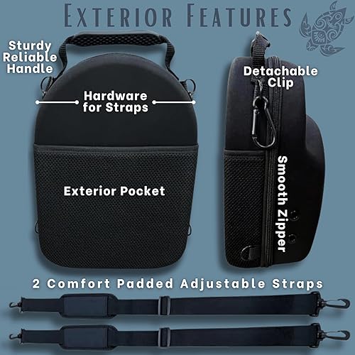 Miniatura 9 de Funda rígida de alta calidad, almacenamiento para gorras de béisbol con asa de transporte y correa para el hombro. Este soporte organizador protege