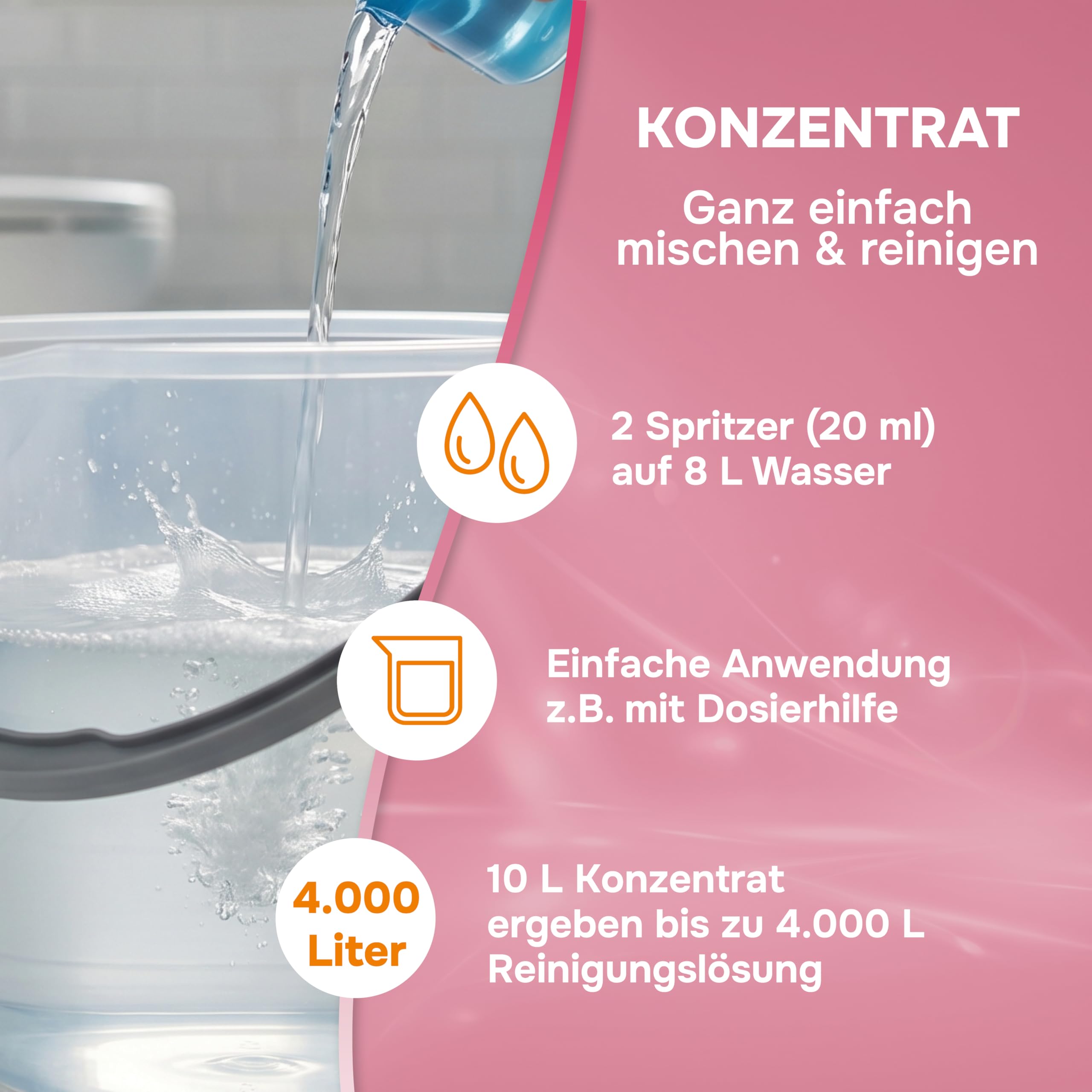 Badblitz 10L, Badreiniger & Kalkreiniger, Zitronensäure, Putzmittel | WC Reiniger, Entkalker für hochglänzende Oberflächen, Sanitär Duftreiniger, Fliesenreiniger & Duschkabinenreiniger