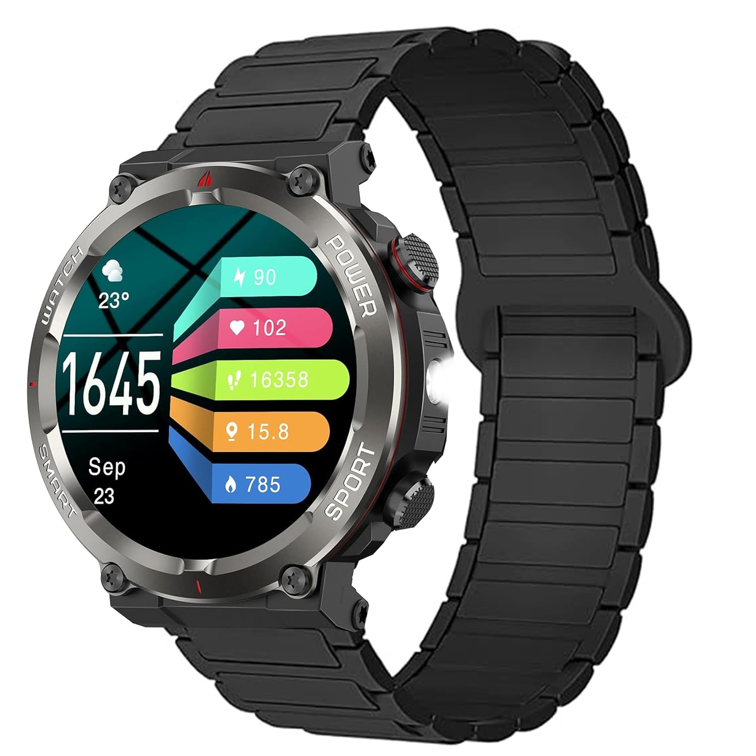 Lamshaw Compatible with Baolubao Military Smart Watch Bands Quick Release Silicone Sport Strap Replacement Watchband Compatible with Baolubao