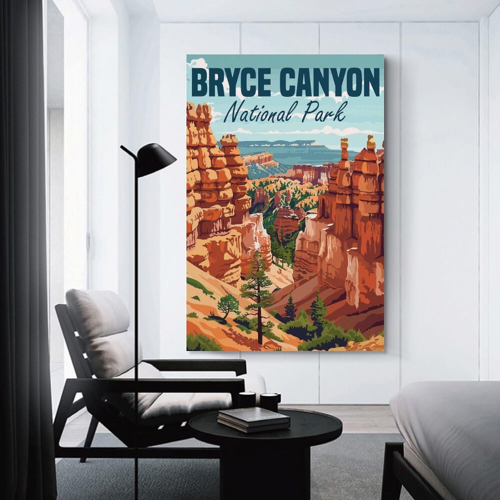 Junmoney Bryce Canyon National Park(2) Canvas Art Print, 20x30inch(50x75cm), for Hallway, Bedroom Or Modern Interiors, A Wall Art Gift for Fresh Interiors