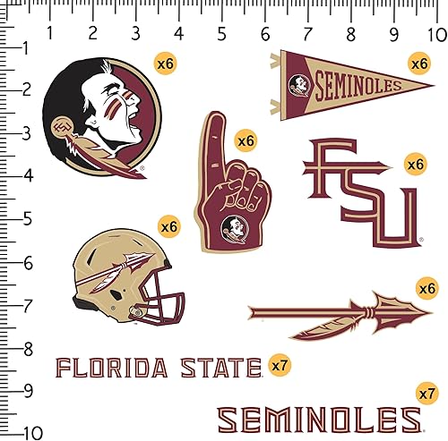 Miniatura 2 de Florida State University - Paquete variado de 50 calcomanías de vinilo grandes de lujo para laptop, botella de agua, álbumes de recortes, tableta,