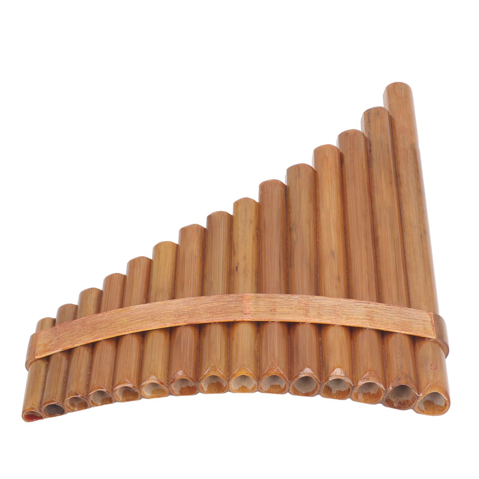 Flûte à pipe en bambou 15 tuyaux G Key Panpipe Pan Flûte traditionnelle en bois pour les amateurs de musique (main droite)
