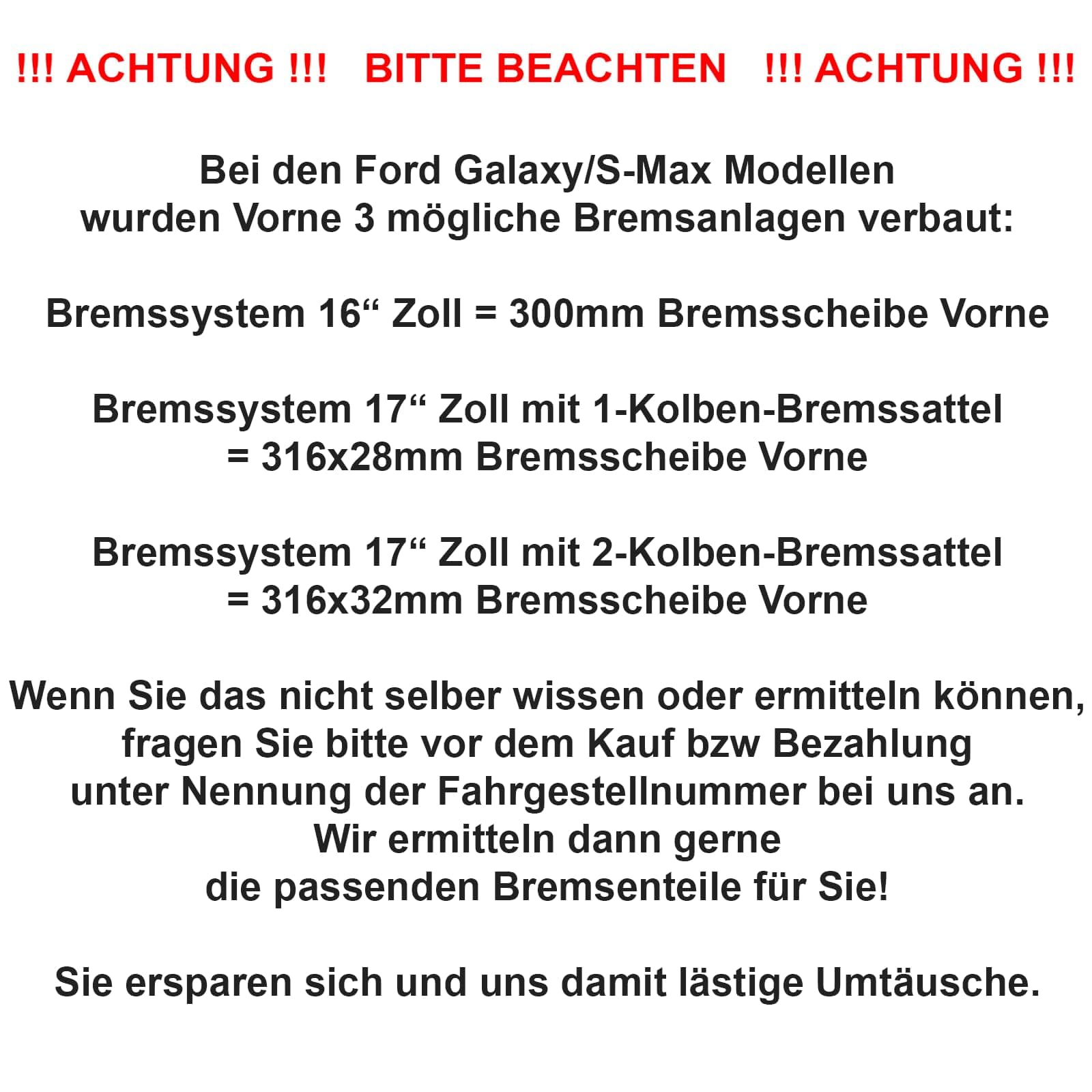 ATE Bremsscheiben + Beläge vorne + hinten für CK S-MAX CJ EDGE