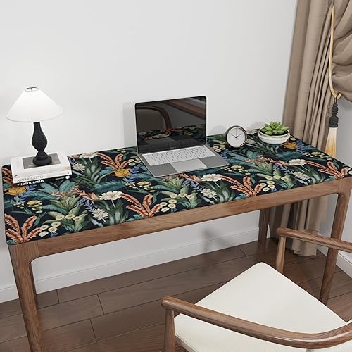 Miniatura 6 de Papel tapiz floral para despegar y pegar, papel de contacto bohemio naranjaverde, flores botánicas vintage, papel mural oscuro, autoadhesivo,