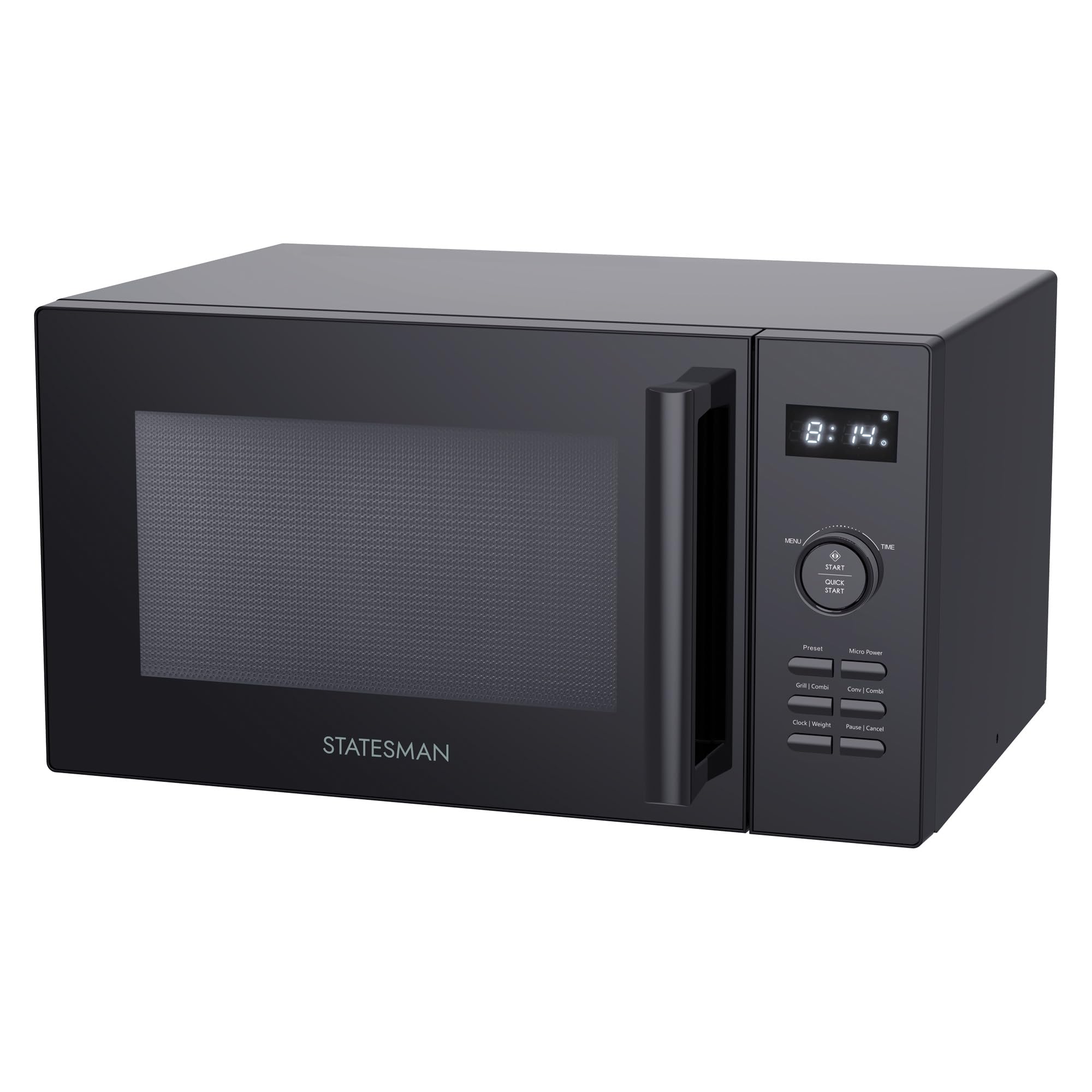 Statesman 25L 900W Black Digital Combination Microwave Grill & Oven with Stainless Steel Interior - 11 Power Levels, 10 Auto Cooking Programmes, 95 Minute Timer - SKMC0925SB