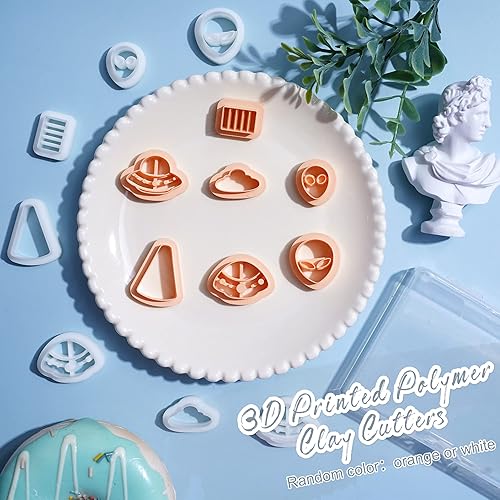 Miniatura 6 de Puocaon Cortadores de aretes de arcilla para gatos, 7 piezas de jarrones de pintura de gatos, cortadores de arcilla polimérica para hacer joyas,