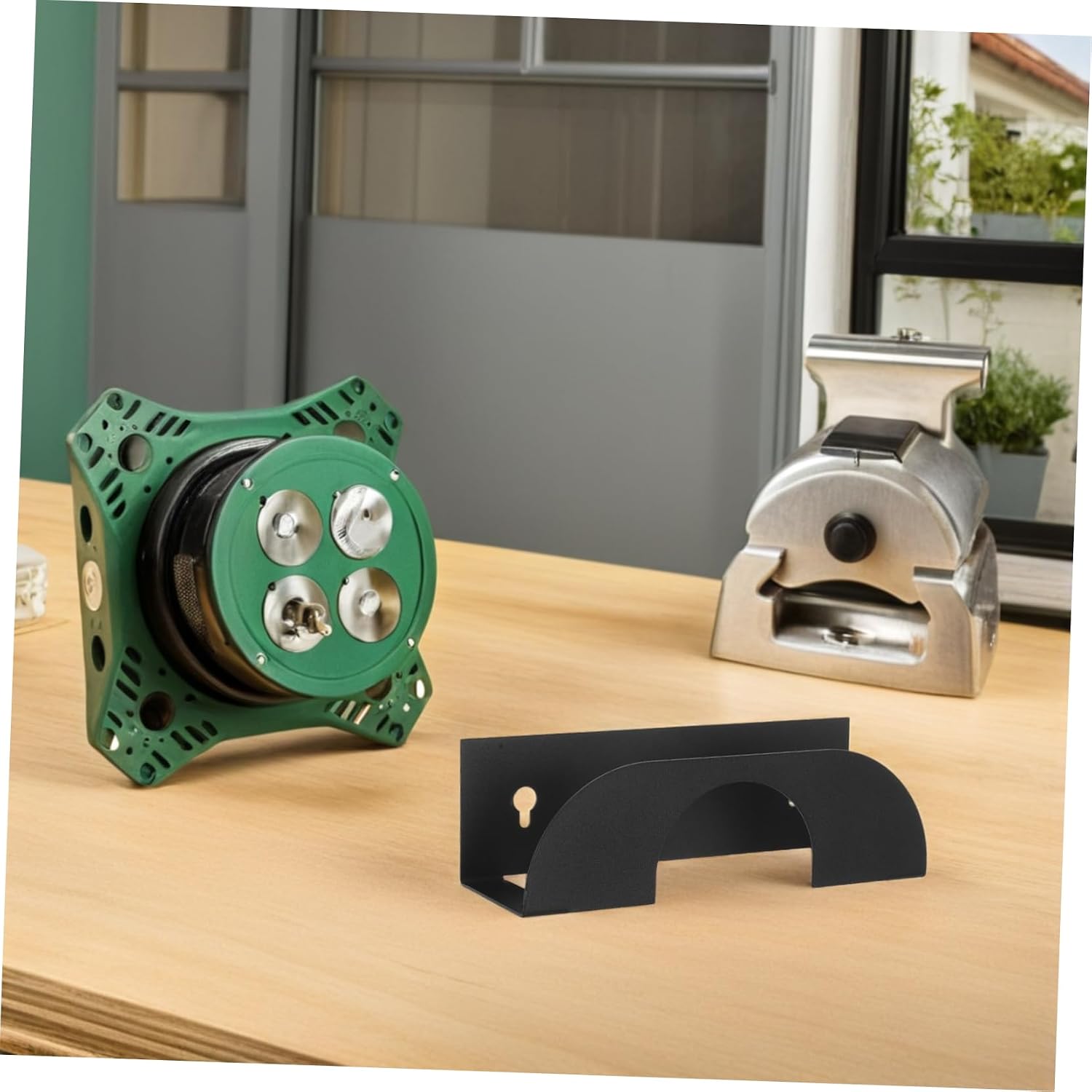 DOITOOL Heavy Duty Polisher Stand for Wall Mount Storage Rack Durable Metal Bracket for Workshop Garage and Shed Versatile Angle Grinder Support