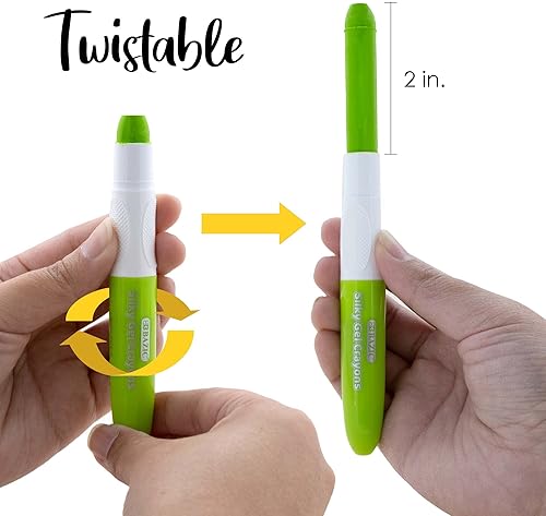 Miniatura 5 de BAZIC - Cayones de gel sedosos, 12 colores, lavables, mezclables, no tóxicos, para libros para colorear (paquete de 12), 1 paquete