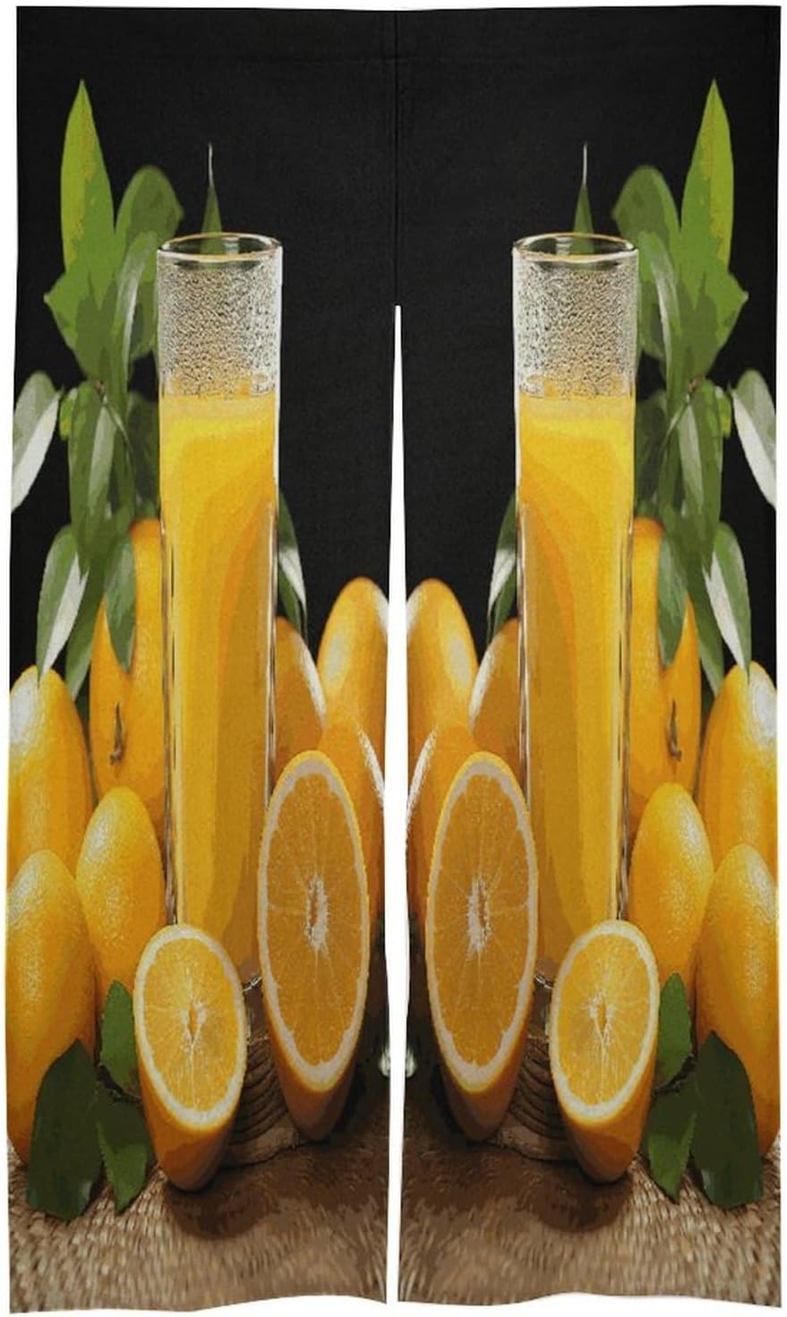 Oranges Orange Juice Door Curtain Printed Doorway Noren Japanese Style Doorway Room Divider Curtains for Privacy Partition Divider Kitchen Home Decorations Wall Hanging