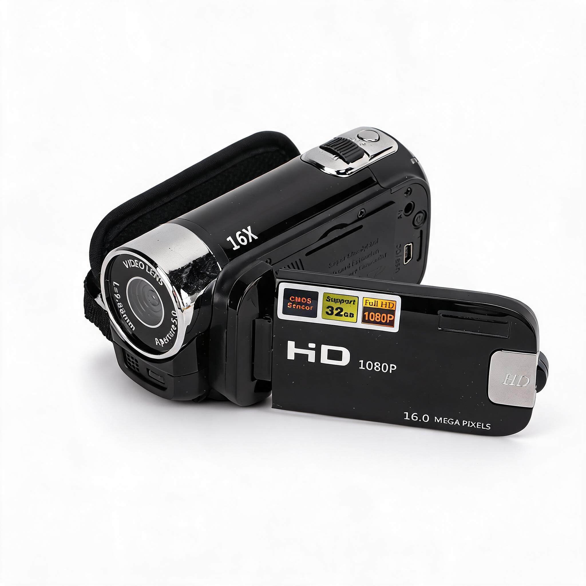 Video Camera Camcorder, 1080P 16MP Full HD Digital Camera Recorder with 16X Zoom, 270 Degree Rotation, 2.7 Inch Color Screen Digital Camcorders for Vlogging (Black)-image-46