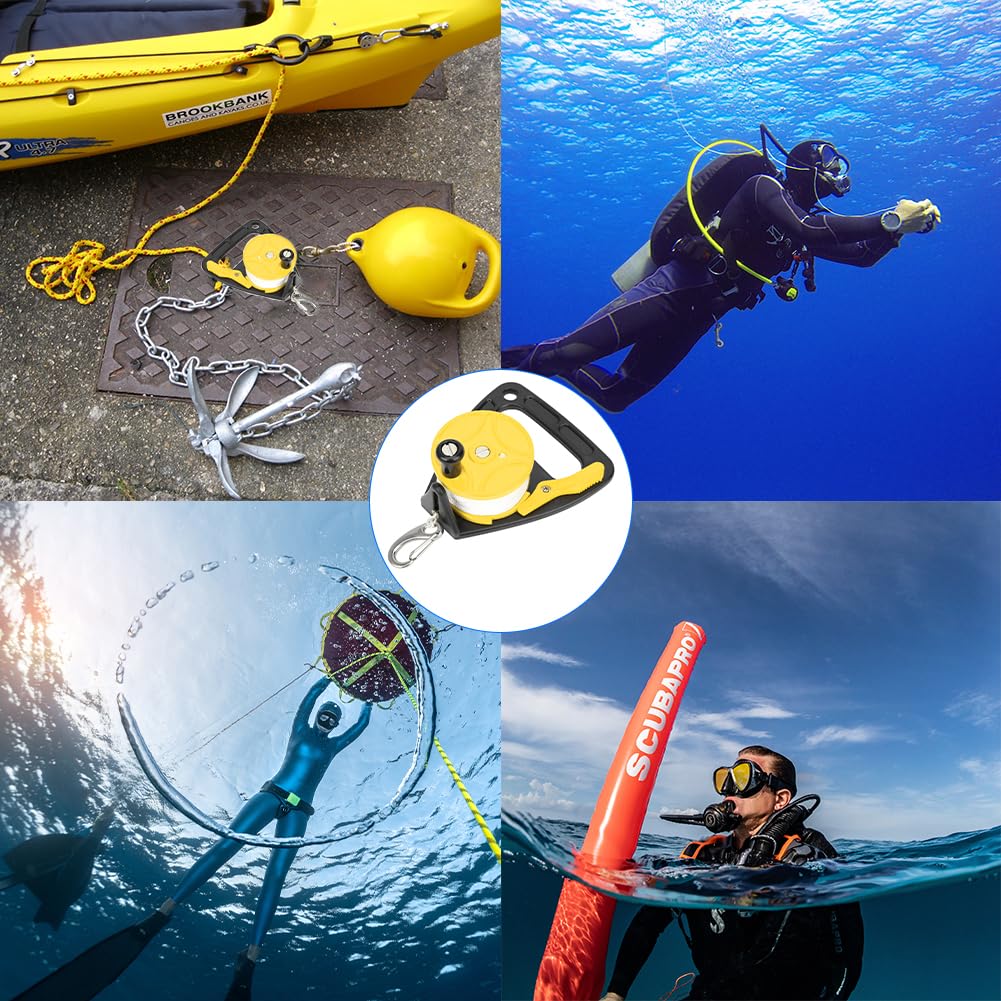 Mulinello da Sub Pesca Subacquea con Maniglia per Immersioni in Acque Profonde