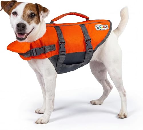 Outward Hound Ripstop Granby Splash Dog Life Jacket, Small, Orange
