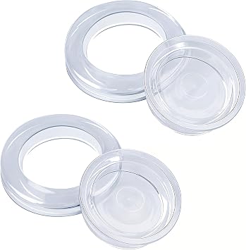 Prudiut 2 Inch Silicon Patio Table Umbrella Hole Ring for Standard Table Hole, 2 Set Umbrella Hole Ring Plug and Cap Set, Outdoor Patio Umbrella Plug for Patio Table
