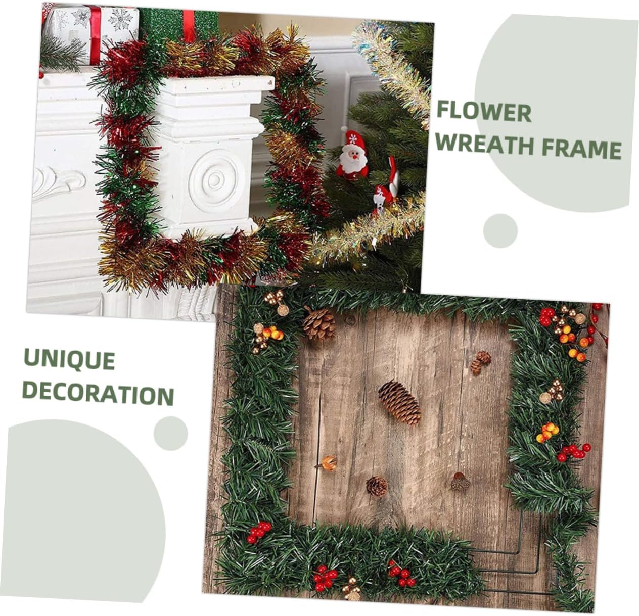 Luxshiny 3pcs Square Metal Wreath Frame Wreath Holders for Floral Arrangements Holiday Decor and Craft Projects